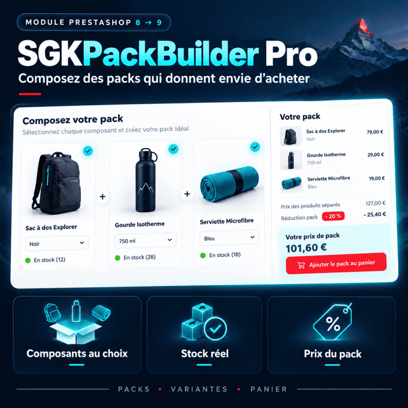 SGK Pack Builder, module PrestaShop SwissGeek