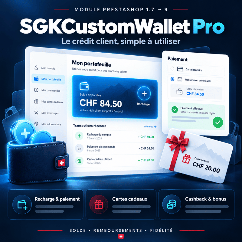 SGK Custom Wallet, module PrestaShop SwissGeek
