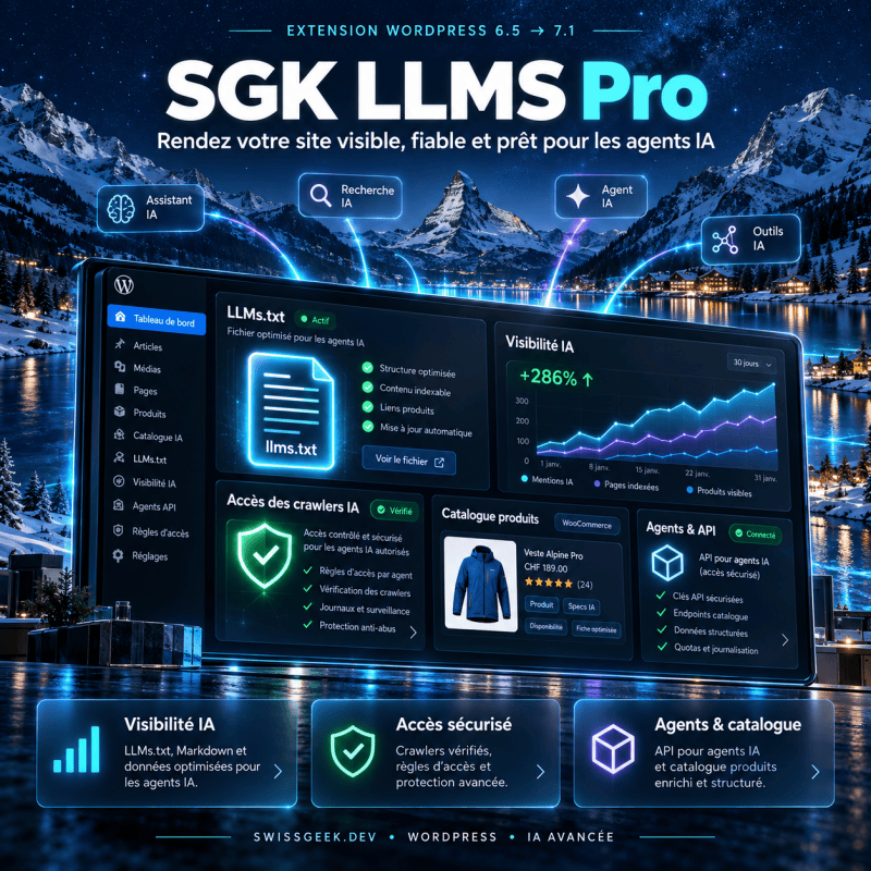 SGKLLMS pour WordPress, plugin WordPress SwissGeek