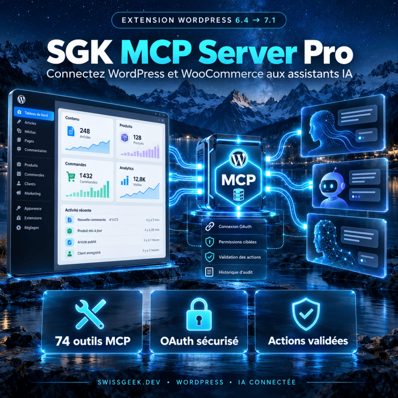 SGK MCP Server pour WordPress, plugin WordPress SwissGeek