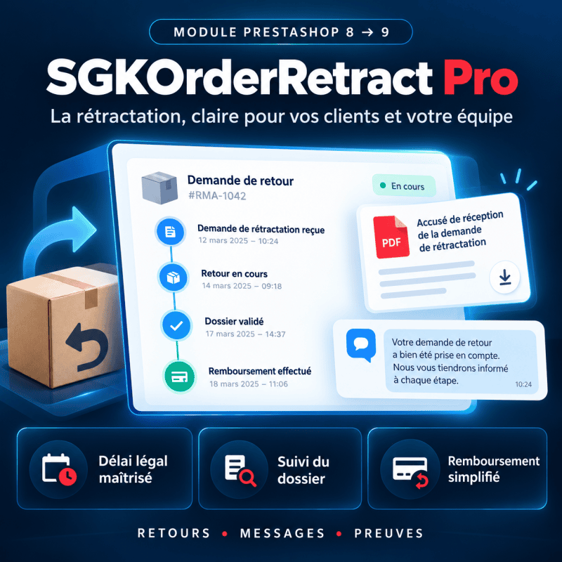 SGK Order Retract, module PrestaShop SwissGeek